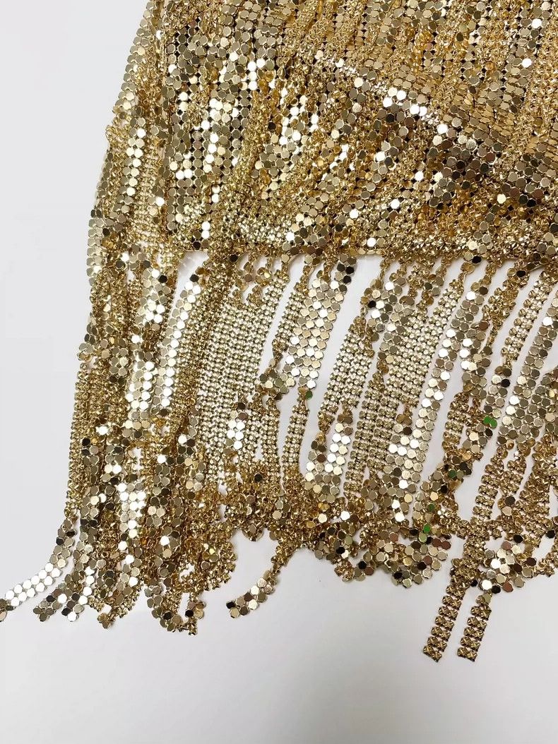 Paco Rabanne Paco Rabanne x H&M 2023 party bag with gold lipstick fringe Size ONE SIZE - 7 Thumbnail