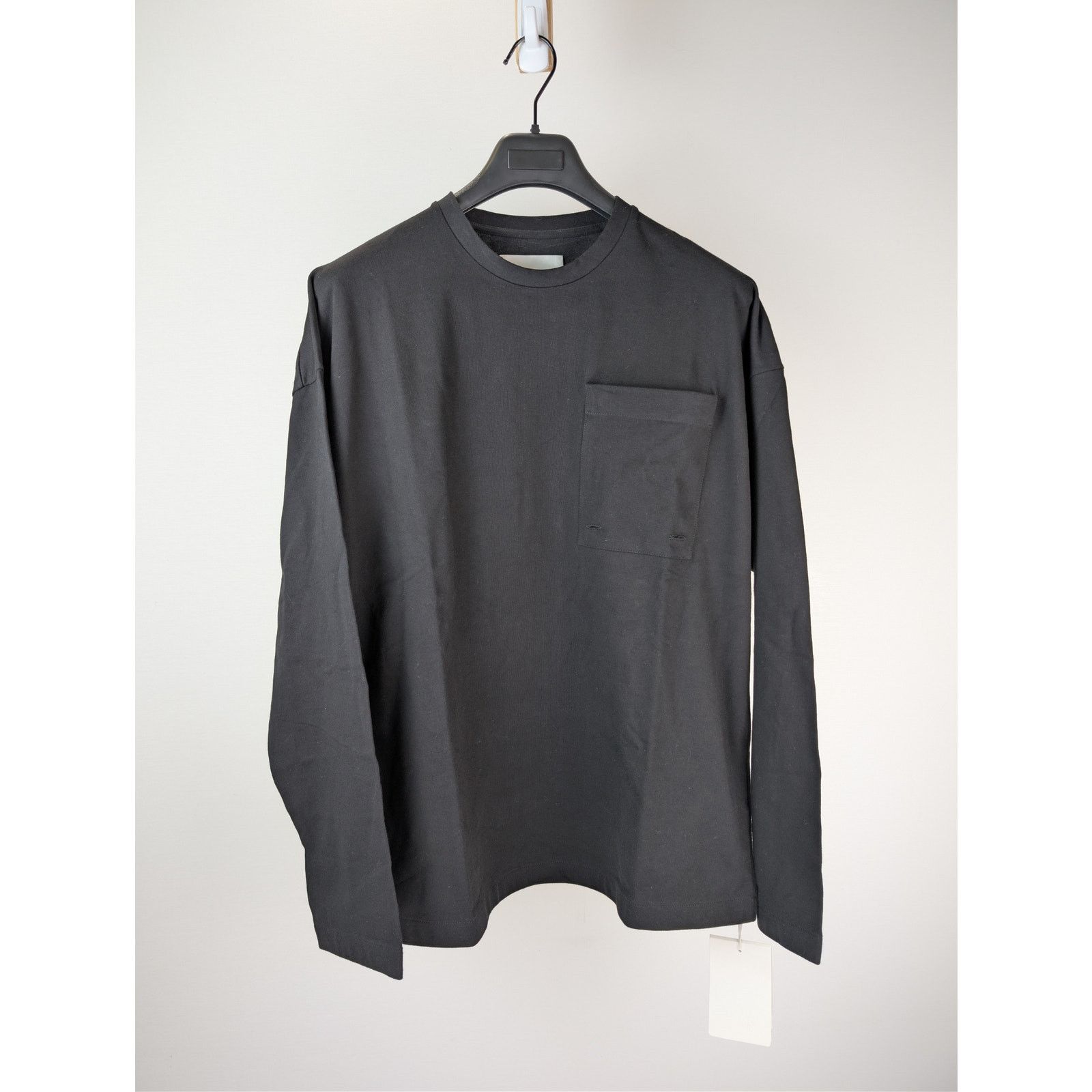 Jil Sander o1rshd1 Compact Cotton Jersey Python Pocket T-Shirt in Black Size US M / EU 48-50 / 2 - 11 Thumbnail