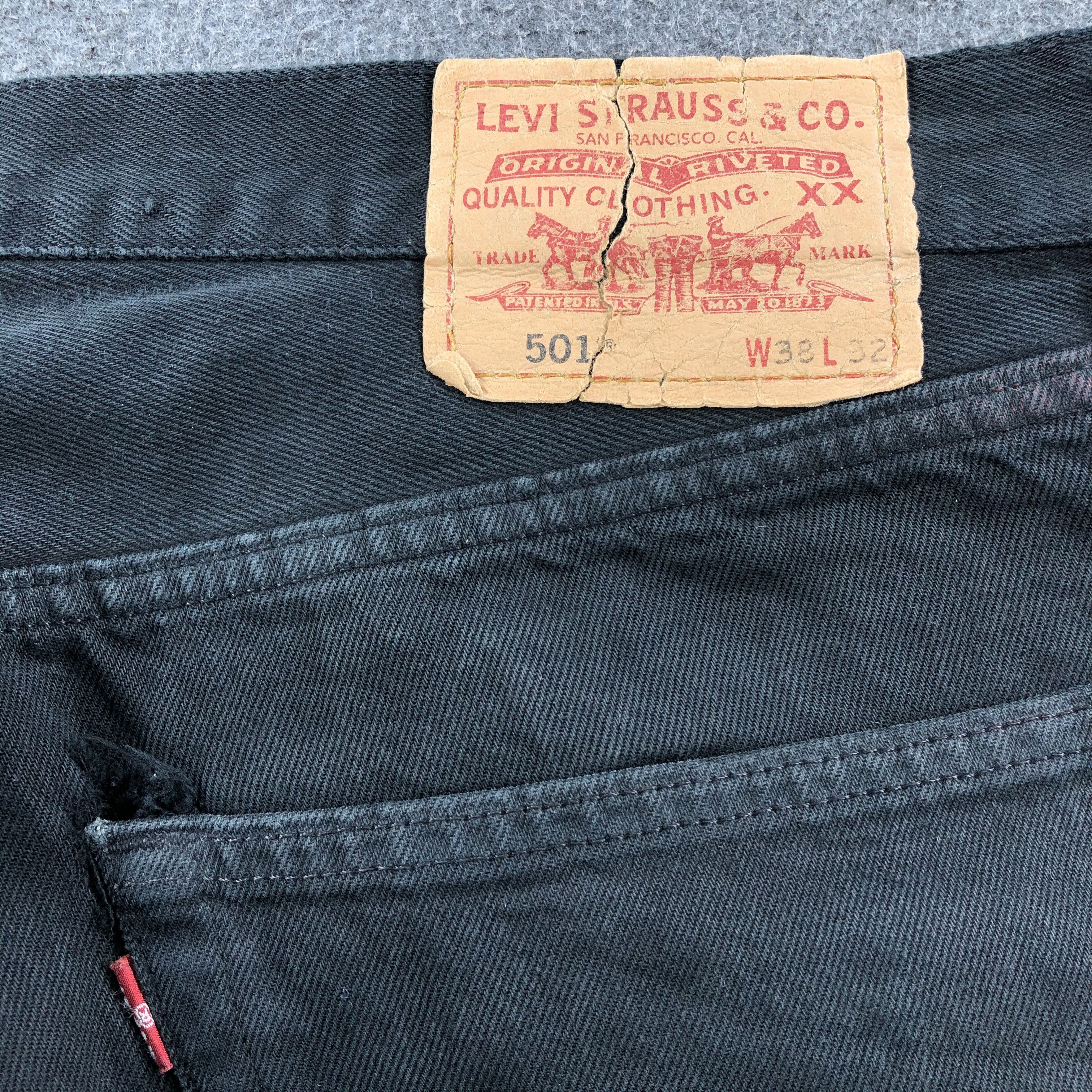 Levi's × Vintage Vintage 90s Faded Black Levis 501 Jeans-JM1503 Size US 37 - 6 Thumbnail
