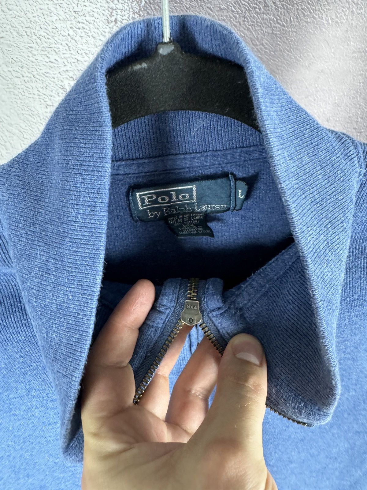 Polo Ralph Lauren Polo Ralph Lauren vintage 1/4 zip blue pullover sweater Size US L / EU 52-54 / 3 - 9 Thumbnail