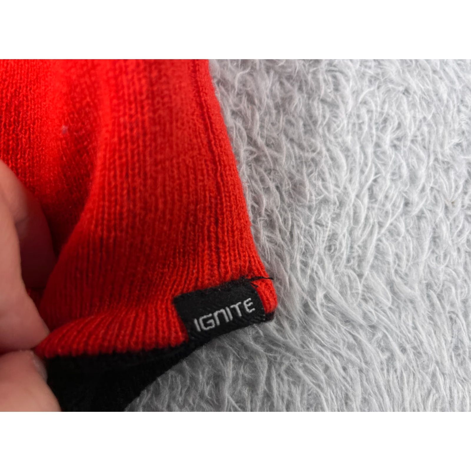Logo 7 Ignite Beanie Hat Adult One Size Red Logo Acrylic Ear Flaps Pom Adjustable Unisex Outdoors Winter Ski 90s Theme Mens Womens Size ONE SIZE - 4 Thumbnail