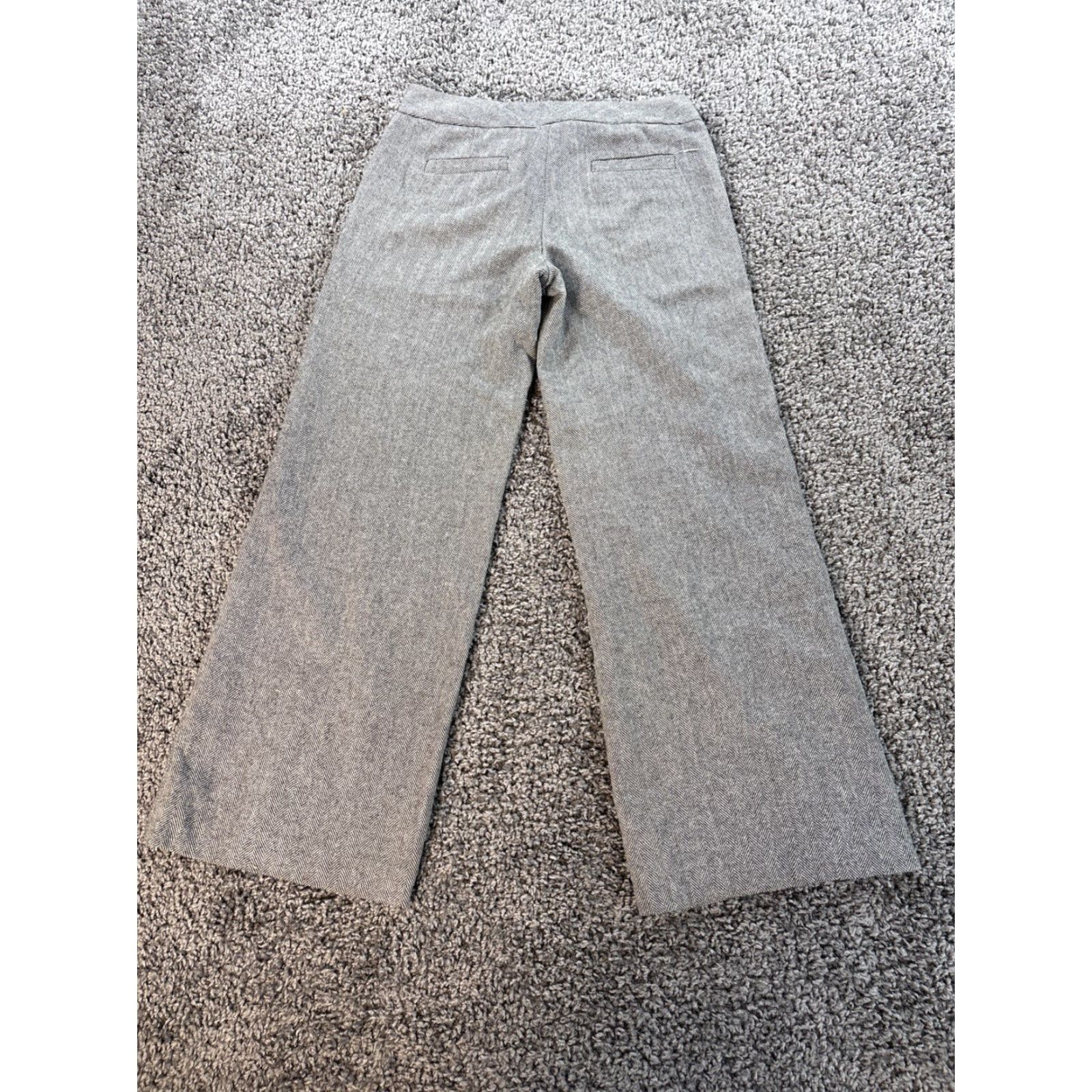Banana Republic VINTAGE Banana Republic Pants Womens 28x29 Wool Houndstooth Dress Pants Grey Baggy Wide-Leg 28 29in Womens Size 28" / US 6 / IT 42 - 7 Thumbnail