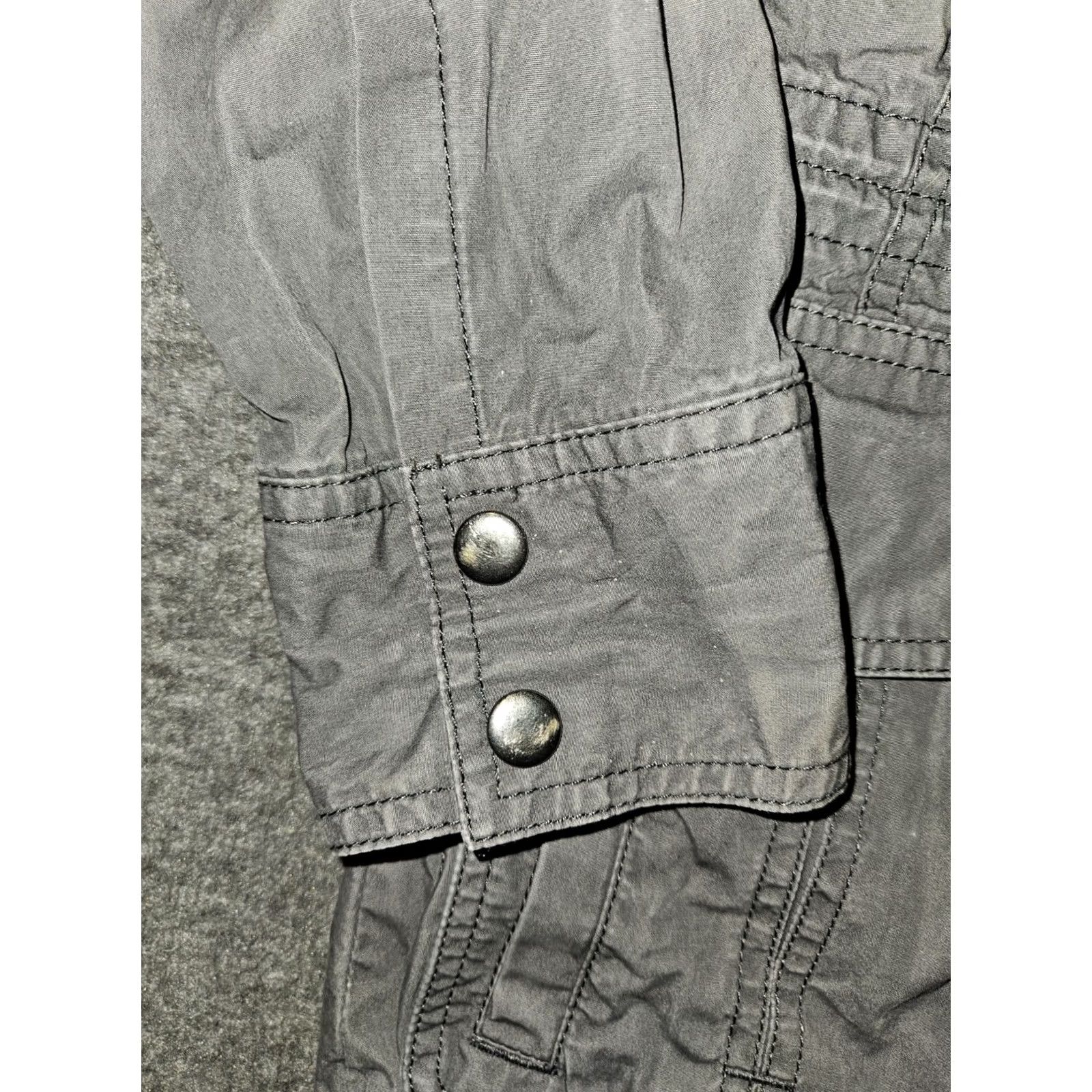 Banana Republic VINTAGE Banana Republic Military Jacket Women's Small Gray Full Zip Snap Size S / US 4 / IT 40 - 5 Thumbnail