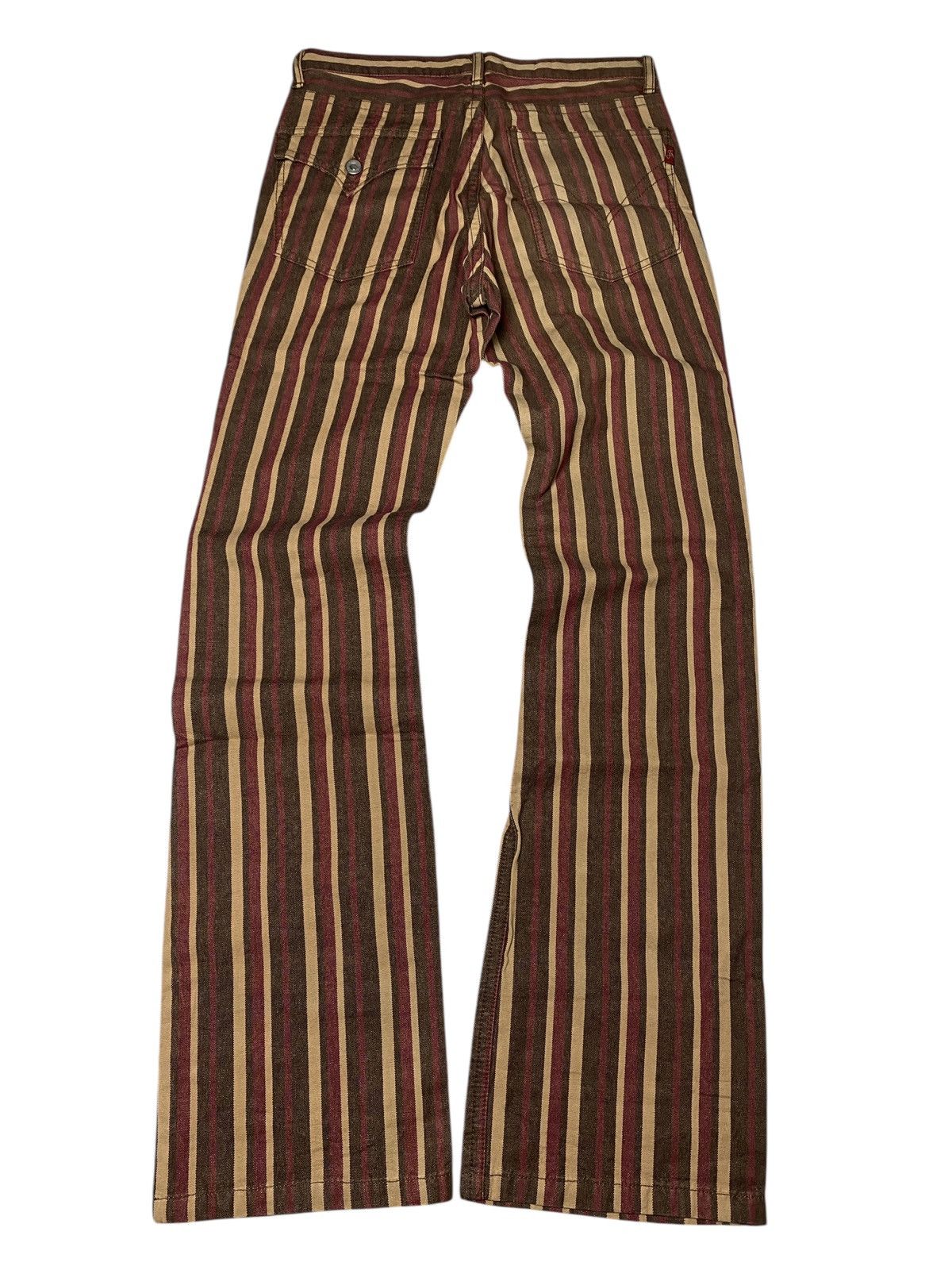 If Six Was Nine 2000's 291295 Homme Tuxedo Pinstripe Flared Pants Size US 28 / EU 44 - 2 Thumbnail
