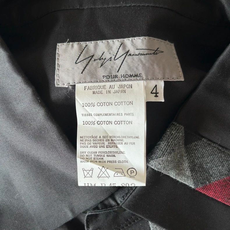 Yohji Yamamoto Yohji Yamamoto Yohji Yamamoto Black Checkered Dress Shirt Size US M / EU 48-50 / 2 - 4 Thumbnail