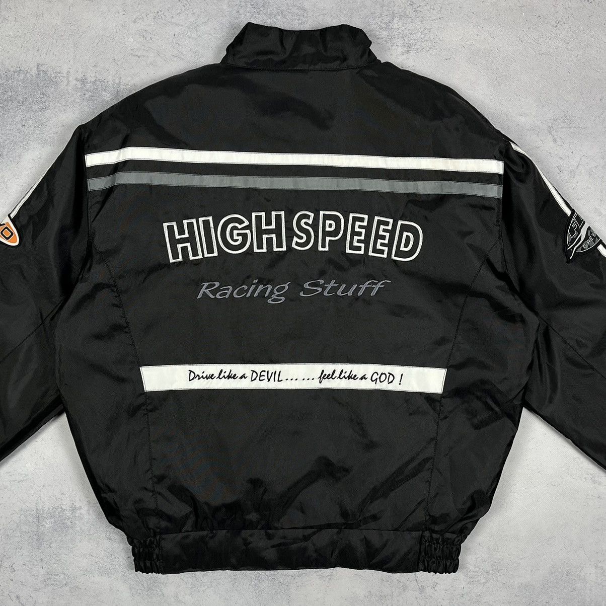 NASCAR Vintage High Speed Racing Bomber Jacket 90’s Size US XXL / EU 58 / 5 - 16 Thumbnail