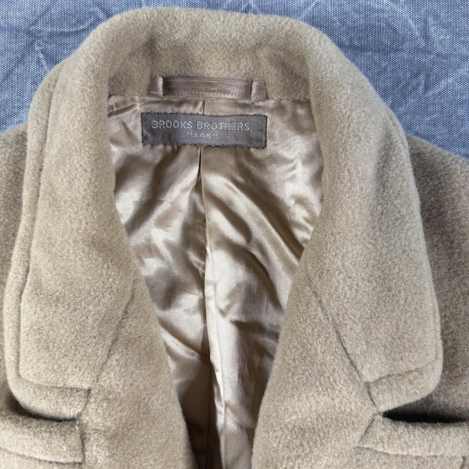 Brooks Brothers Brooks Brothers Overcoat Men's 41 L Camel Brown 346 VTG Size US L / EU 52-54 / 3 - 6 Thumbnail