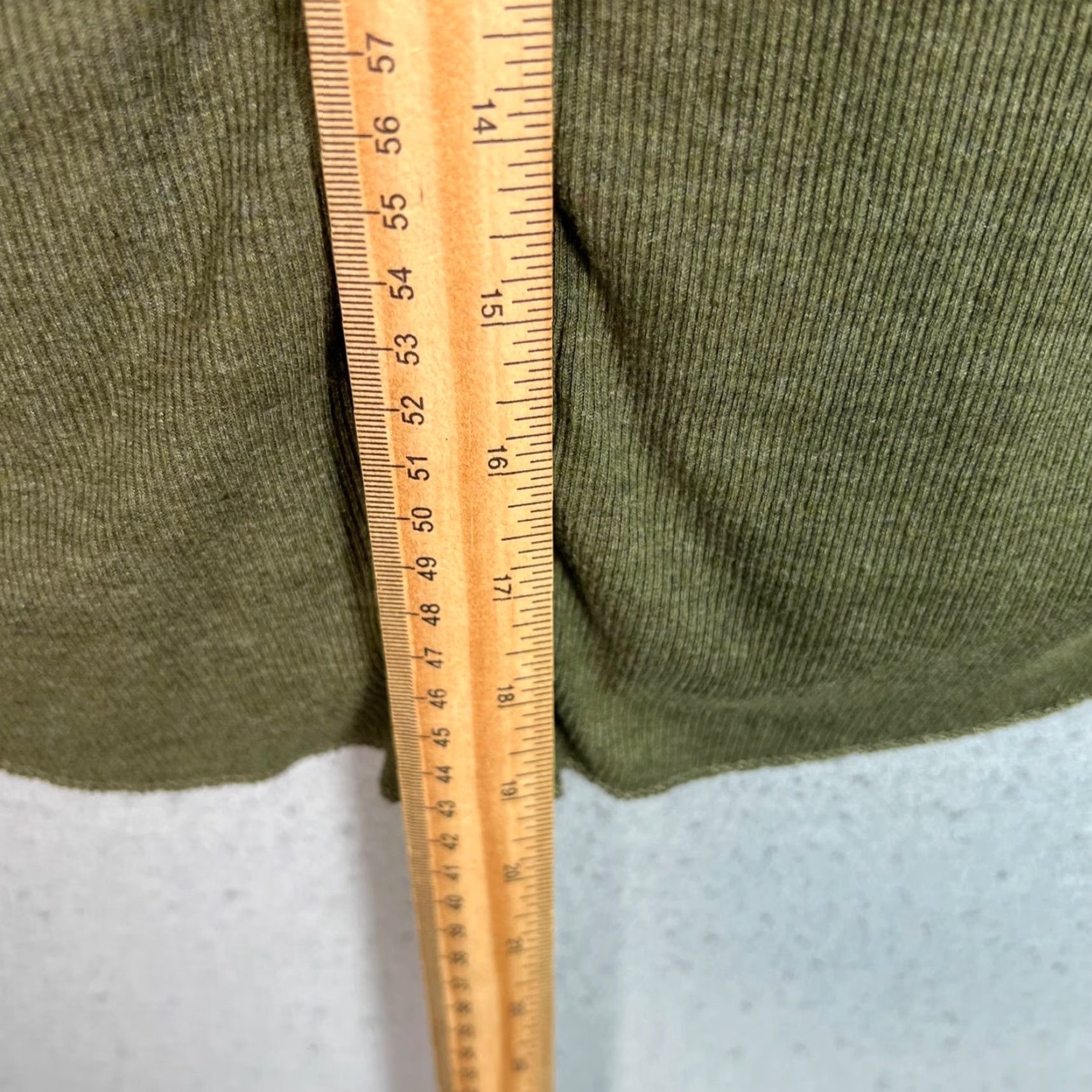 Vintage Chaser Tank Shirt Olive Green Ribbed Button-Front Large Womens Size L / US 10 / IT 46 - 6 Thumbnail