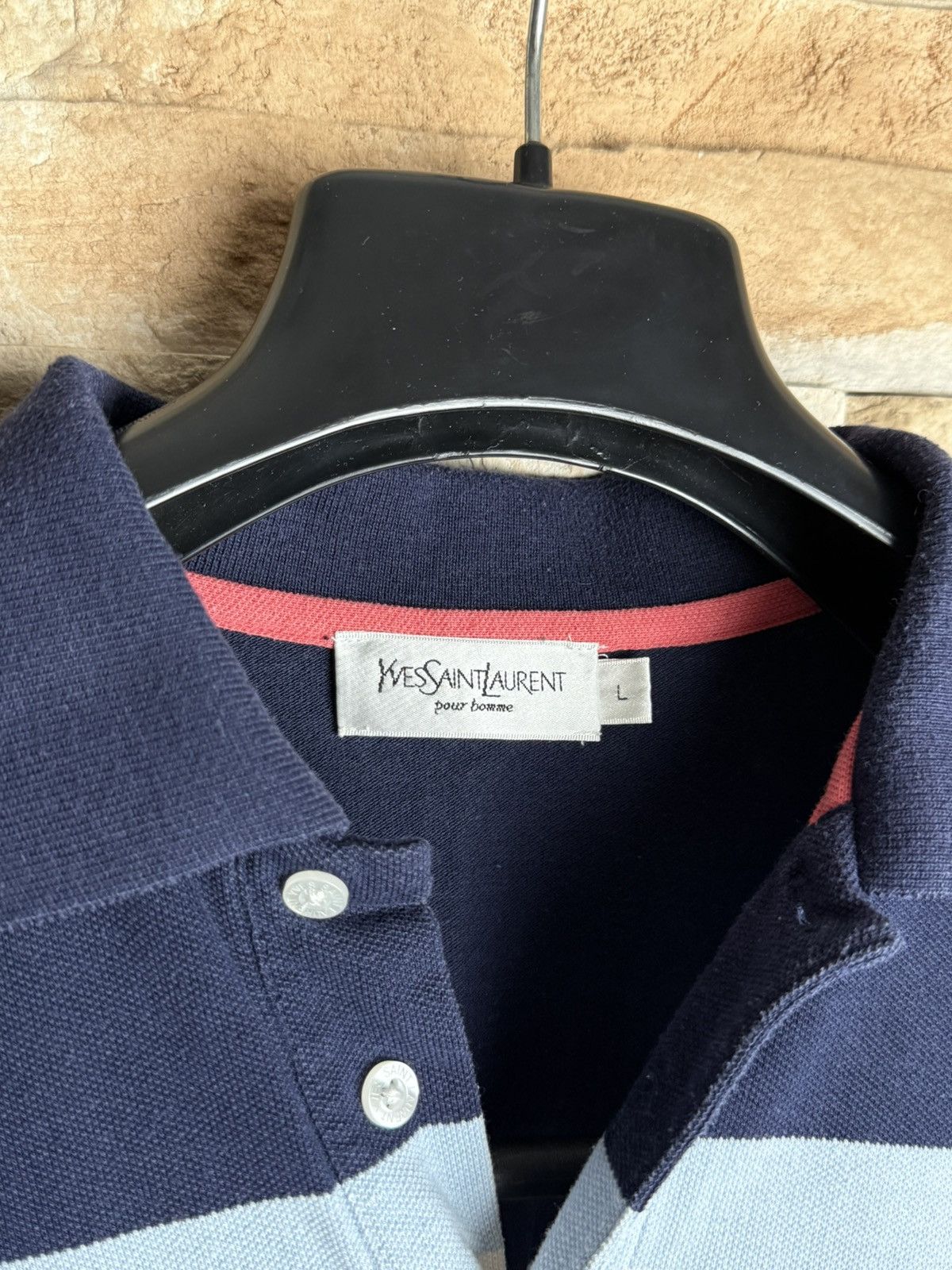 Vintage × Yves Saint Laurent Vintage Y2k Yves Saint Laurent Polo Shirt Zebra Size US L / EU 52-54 / 3 - 6 Thumbnail