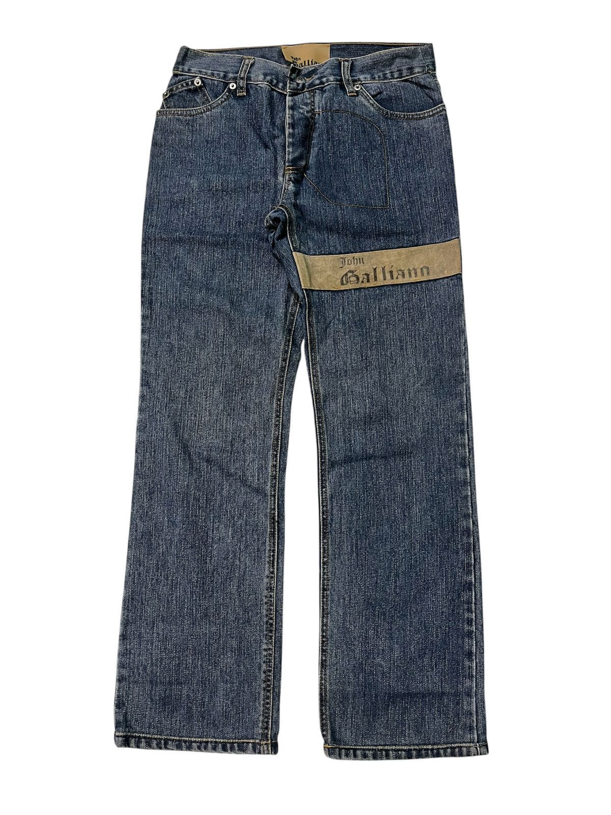 John Galliano John Galliano Painted Denim Pants Size US 29 - 1 Thumbnail