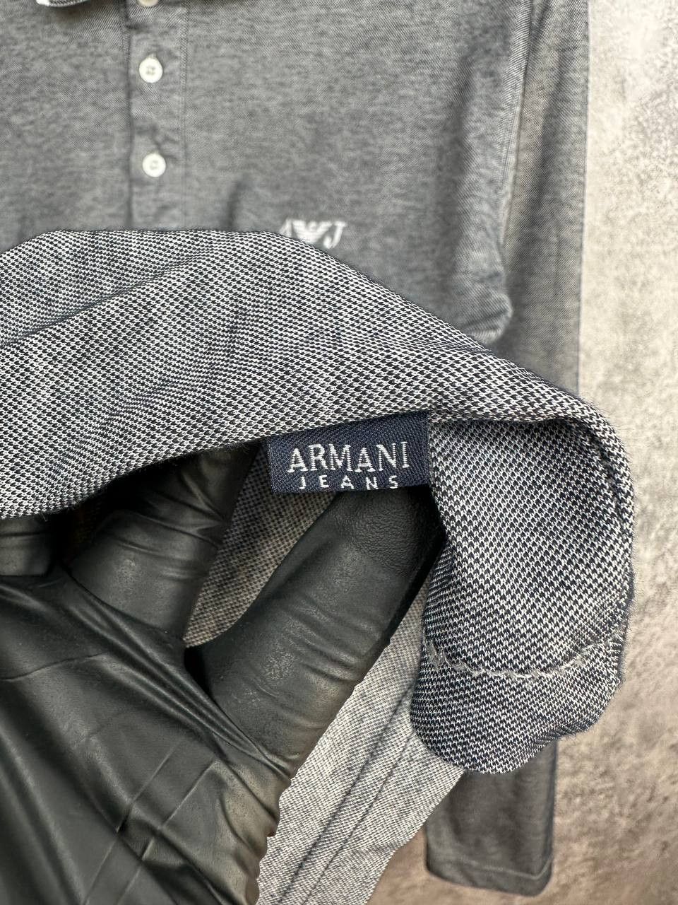 Giorgio Armani Armani Jeans Textured Pique LS Polo Shirt Men's Size L Size US L / EU 52-54 / 3 - 9 Thumbnail