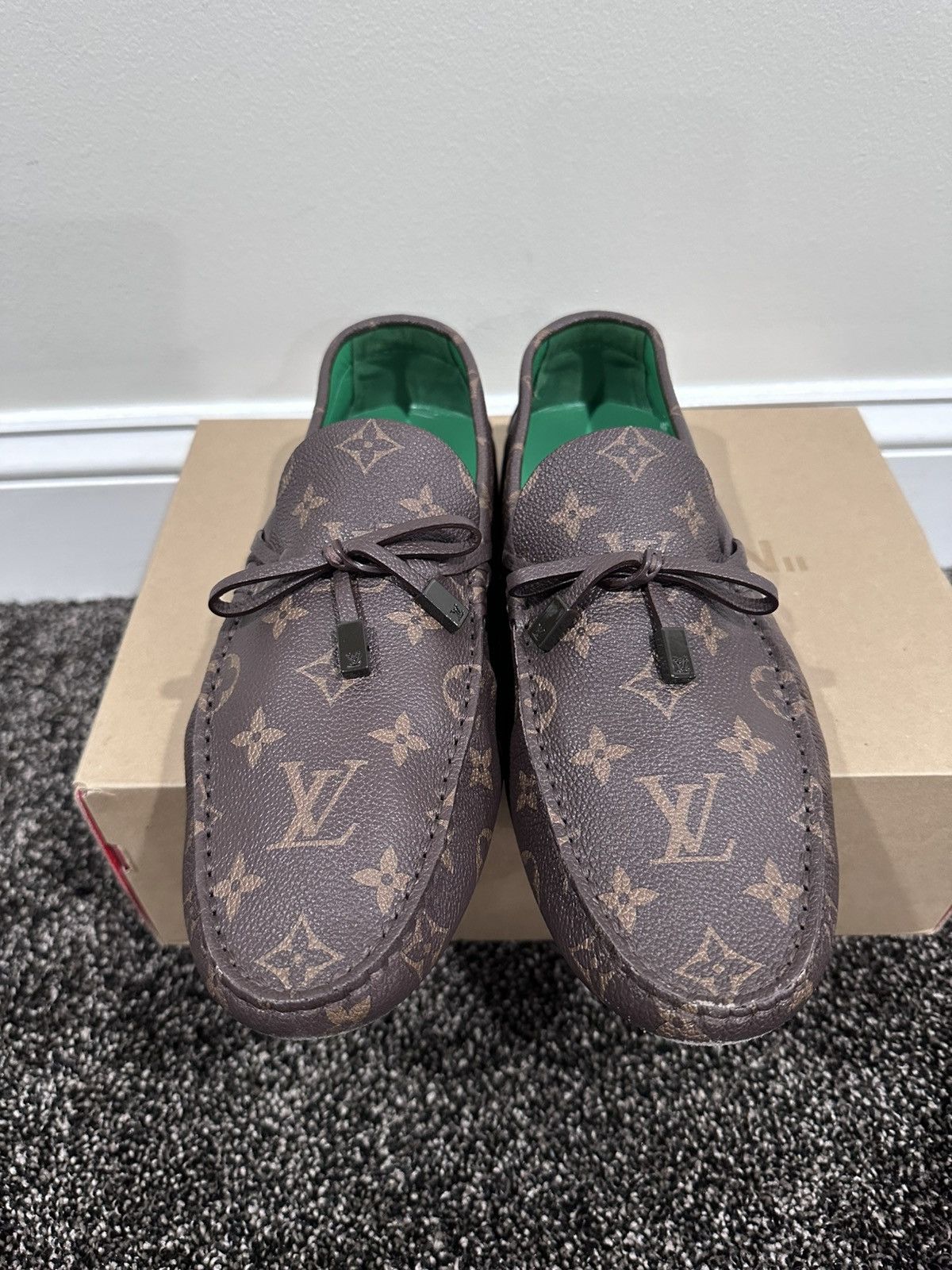 Louis Vuitton Louis Vuitton Virgil Brown Monogram Laced Driver Loafers Size US 8.5 / EU 41-42 - 2 Thumbnail
