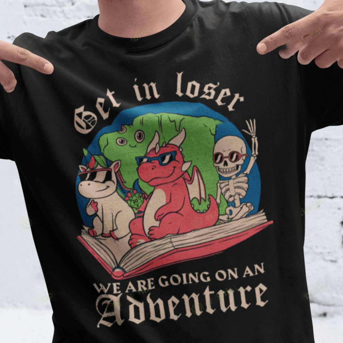 Designer × Vintage Monsters Going On An Adventure T-Shirt Size US L / EU 52-54 / 3 - 3 Thumbnail