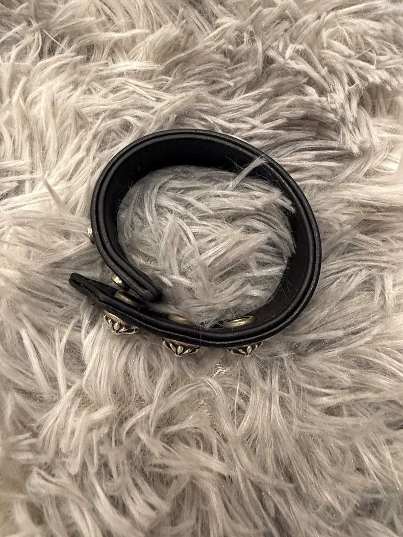 Chrome Hearts Chrome hearts Thirty character flower silver buckle leathe Size ONE SIZE - 5 Thumbnail