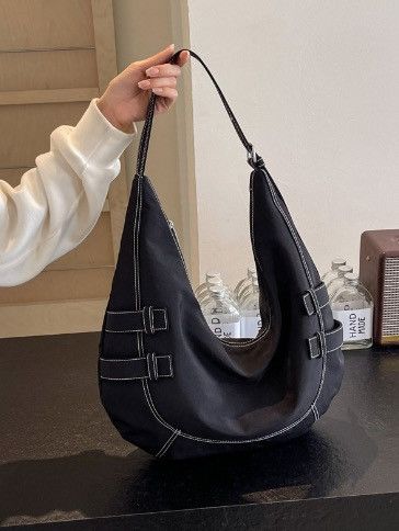 Japanese Brand Huskycat Korean canvas croissant bag Size ONE SIZE - 3 Thumbnail