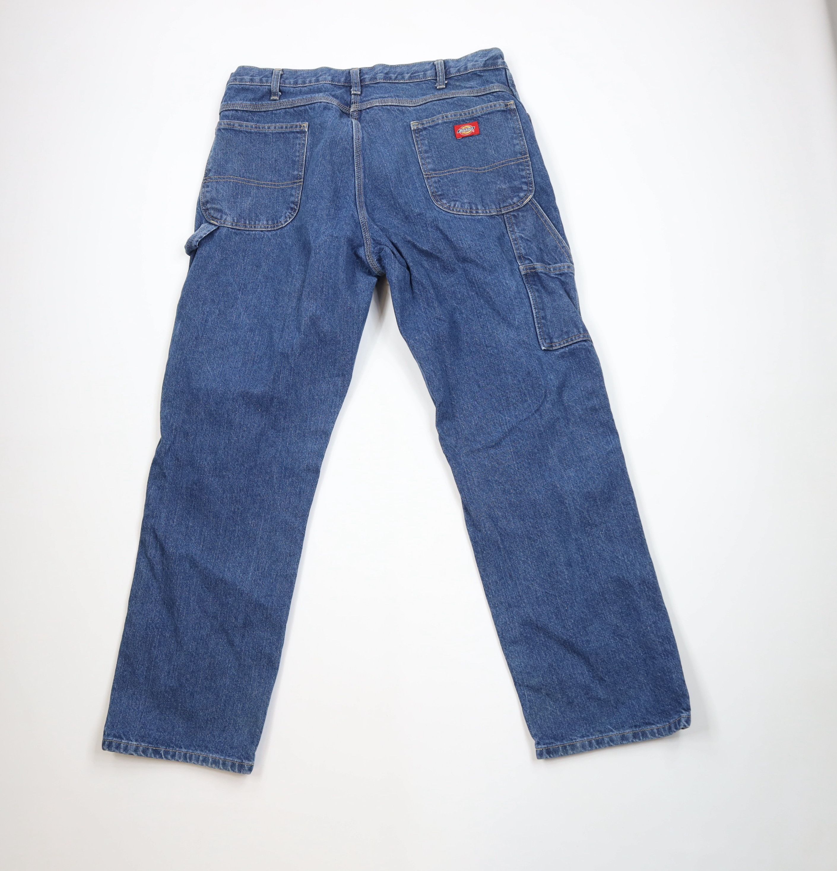 Dickies Vintage Dickies Spell Out Wide Leg Denim Jeans Blue Cotton Size US 38 / EU 54 - 10 Thumbnail