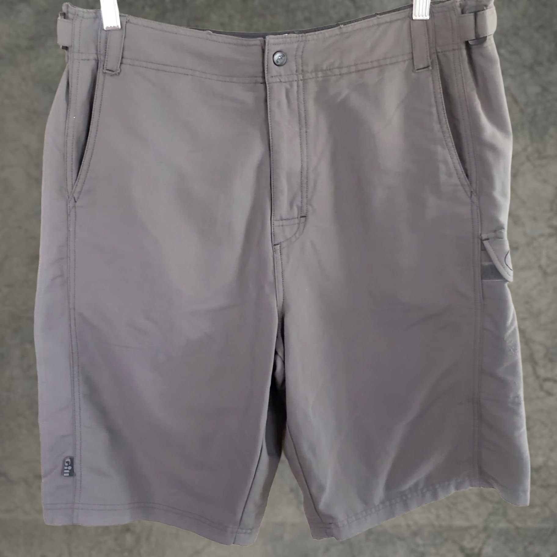 Vintage Gill Shorts Mens L Gray Quick Dry Pockets Cargo Nautical Gill Size US 33 - 1 Thumbnail
