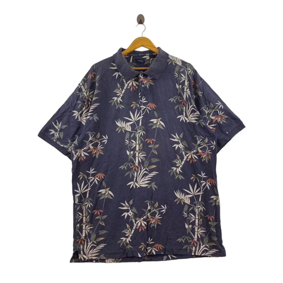 Izod Vintage IZOD FRANCE Bamboo All Over Print Painting Polo Size US XXL / EU 58 / 5 - 1 Thumbnail