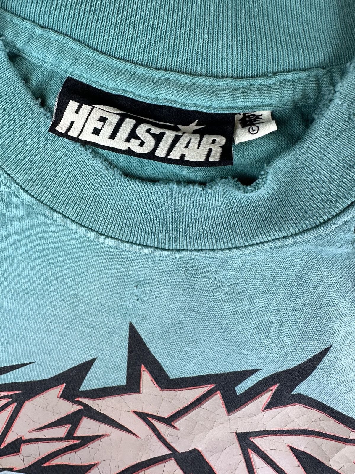 HELLSTAR Hellstar Sample Cracked Print T-shirt Size US L / EU 52-54 / 3 - 5 Thumbnail