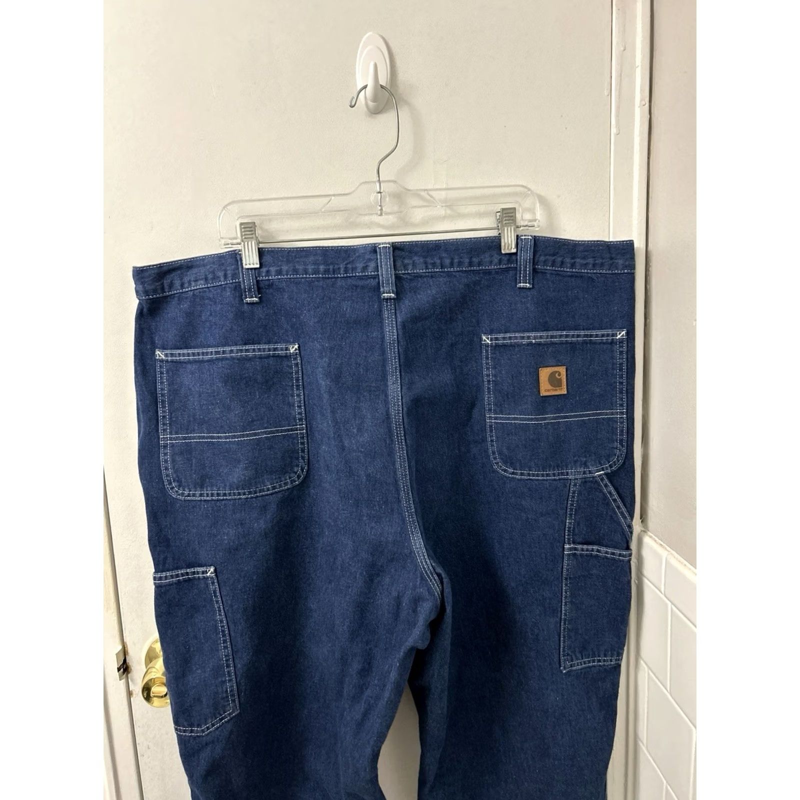 Carhartt Carhartt Jeans Mens 44x28 Blue Dark Wash Dungaree Fit Denim Carpenter Size US 44 / EU 60 - 2 Thumbnail