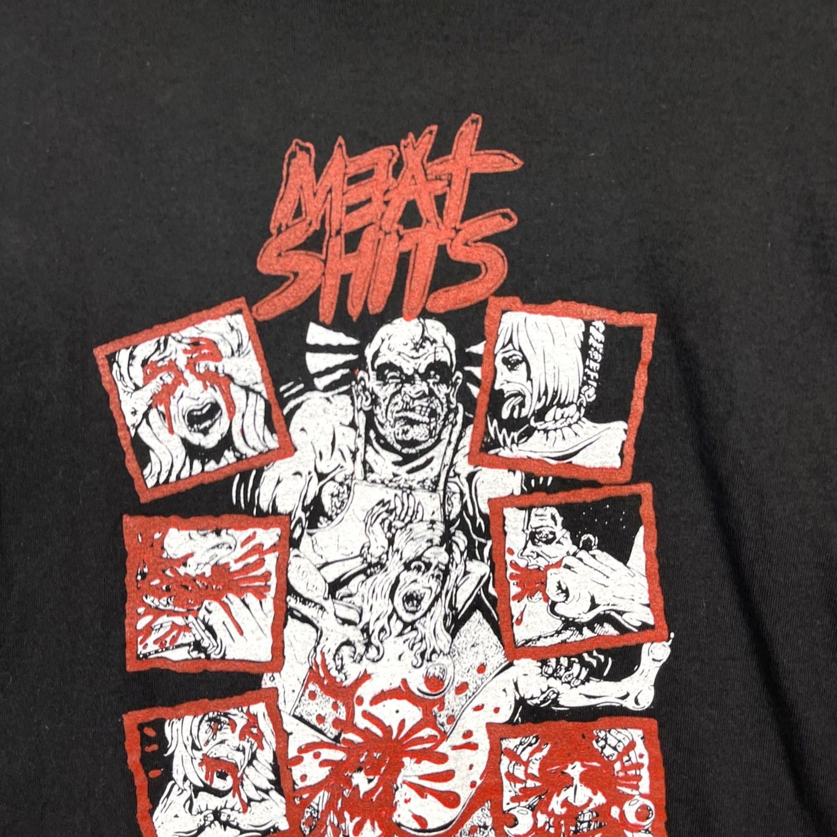 Hanes MeatShits Shirt Mens 2XL Black Death Metal Grindcore Band Tee Short Sleeve Shirt Mens Shirt 2XL Black Death Metal Grindcore Band Tee Short Sleeve Size US XXL / EU 58 / 5 - 5 Thumbnail