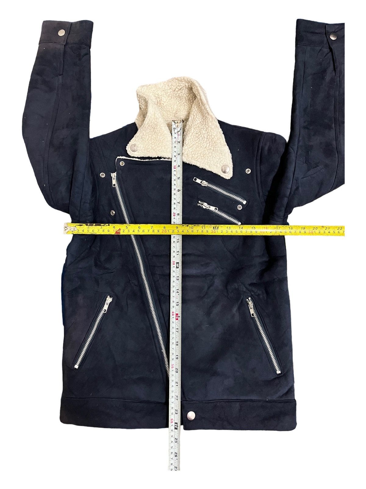 Japanese Brand × Seditionaries Vintage Shinji Abe Biker Diagonal Zipper Denim Style Jacket Size US M / EU 48-50 / 2 - 11 Thumbnail