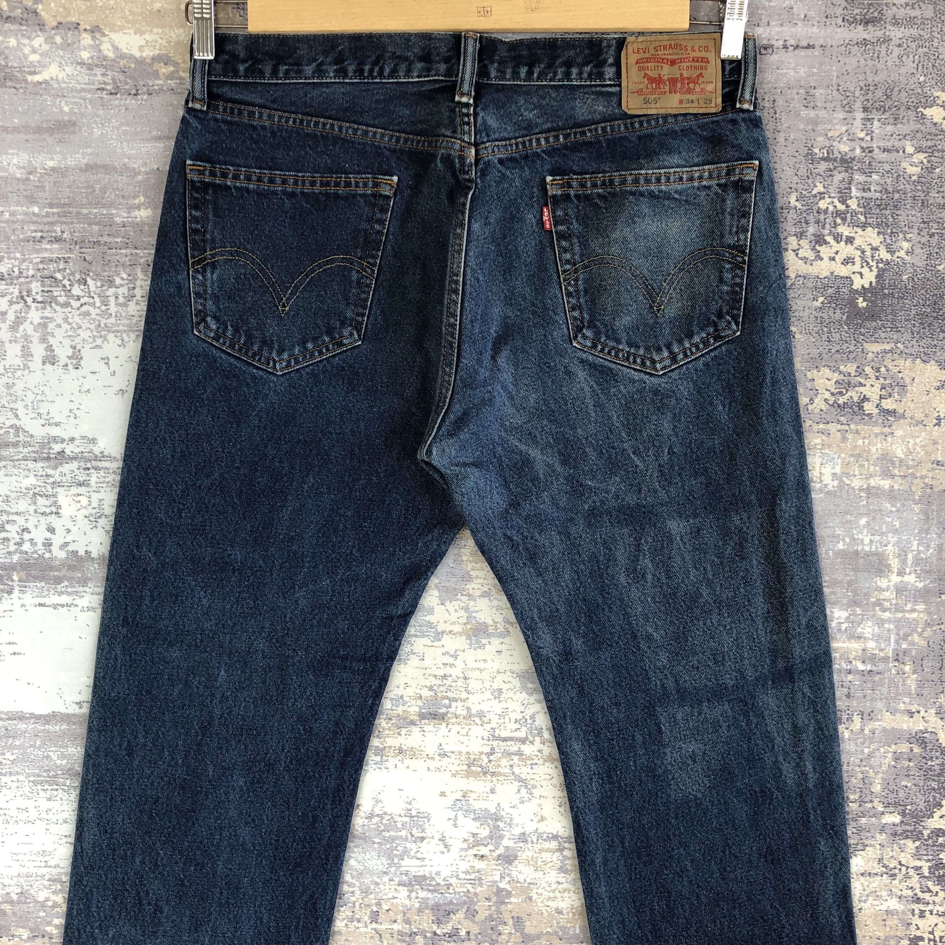 Levi's Vintage Levis 505 Straight Denim Levi's Faded Blue Jeans Size US 34 / EU 50 - 4 Thumbnail