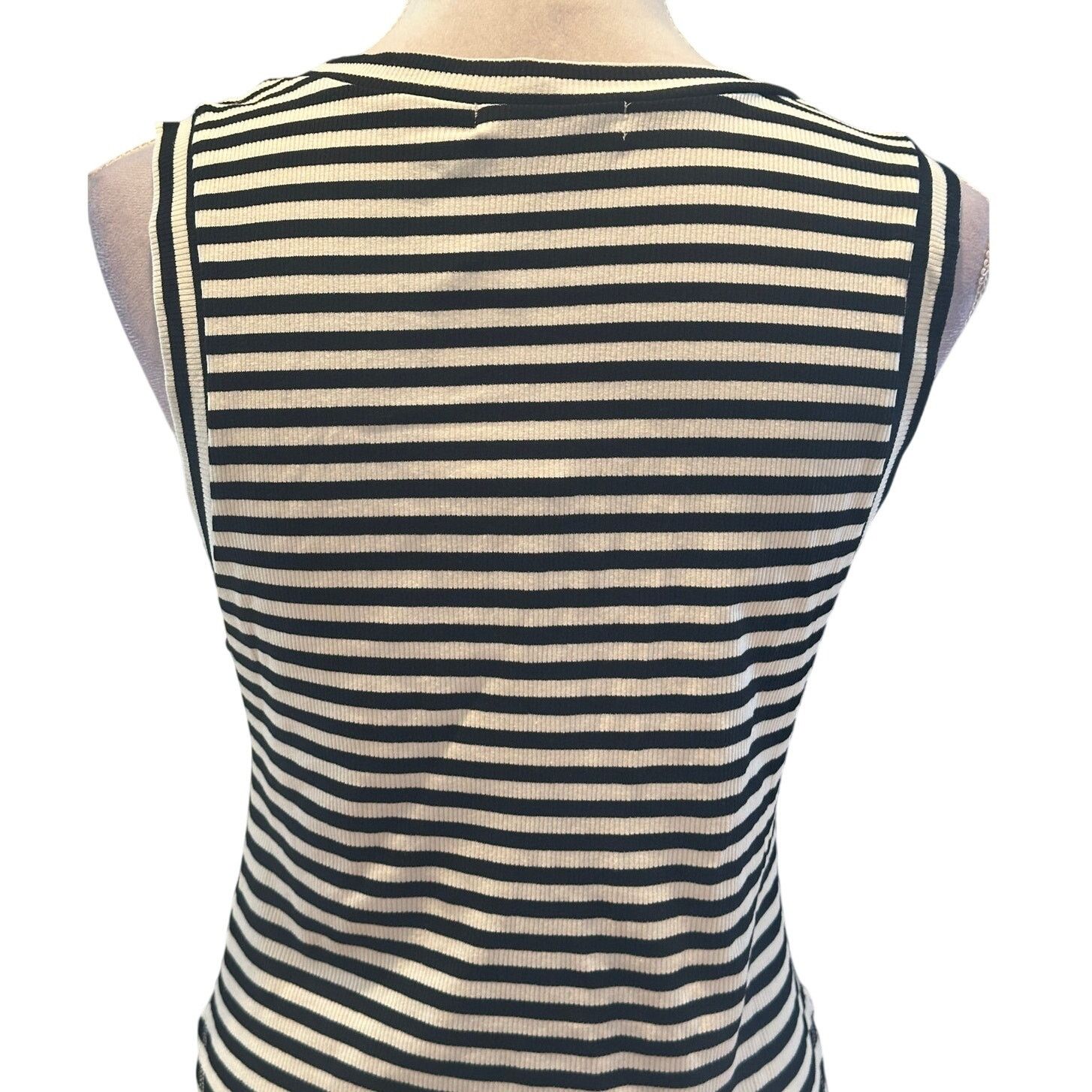 Other Elodie Women's Sleeveless Ribbed Black White Tank Top L NWT Size L / US 10 / IT 46 - 6 Thumbnail