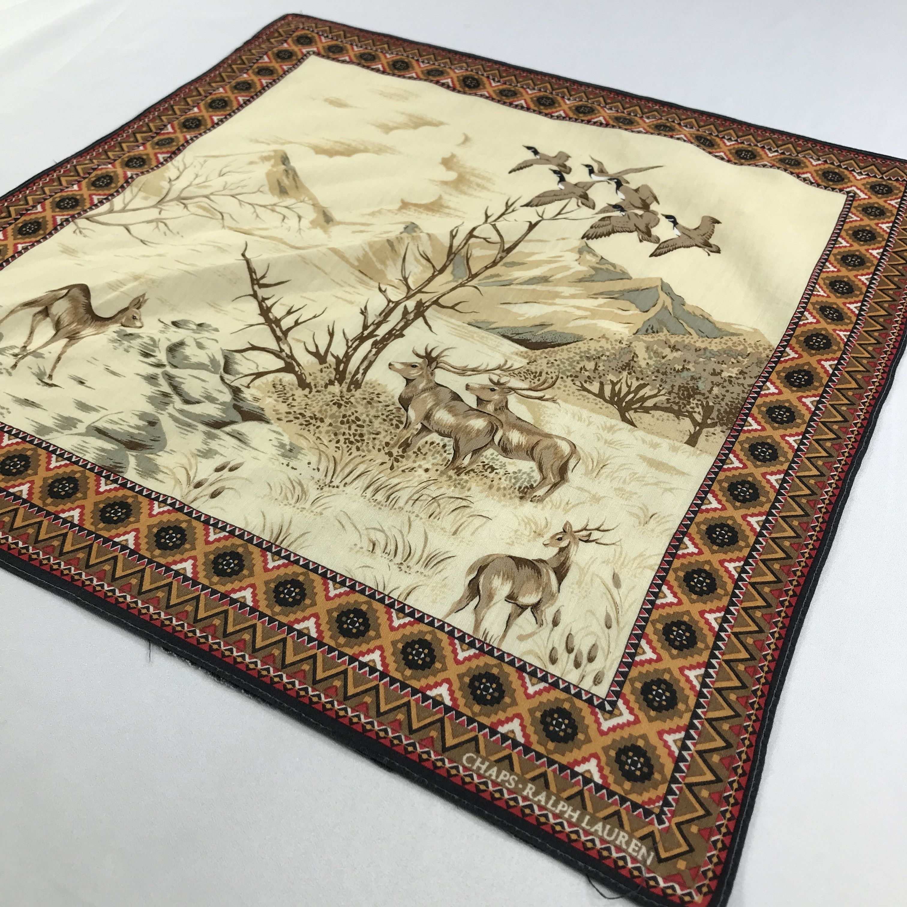 Chaps Ralph Lauren × Vintage Chaps Ralph Lauren Bandana / Handkerchief/Neckerchief -S2659 Size ONE SIZE - 2 Thumbnail