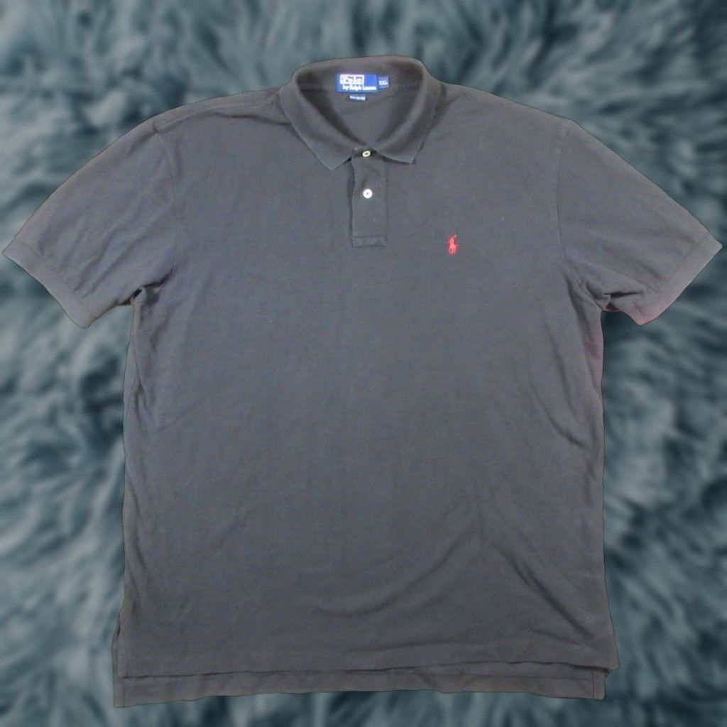 Polo Ralph Lauren VINTAGE Polo Ralph Lauren Polo Shirt Mens 2XL Solid Black Classic Cotton Knit Shirt Mens Size US XXL / EU 58 / 5 - 1 Thumbnail
