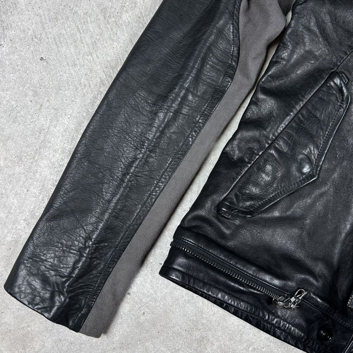 S/STERE S/STERE 2011SS Hooded Panel Leather Jacket Size US M / EU 48-50 / 2 - 7 Thumbnail