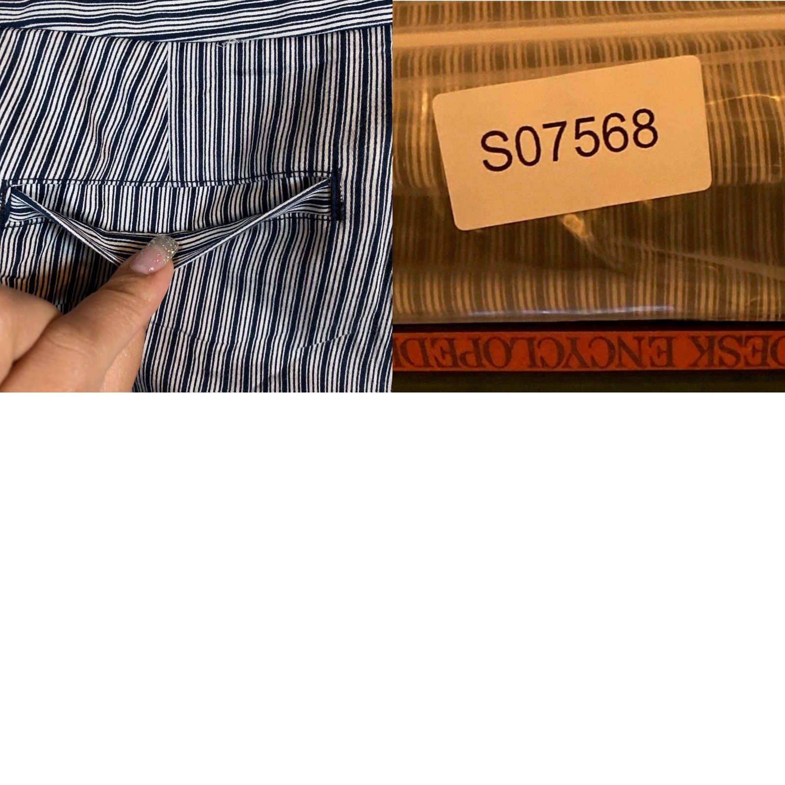 Brooks Brothers Brooks Brothers Womens Pants Blue White Striped Natalie Fit Straight Stretch 4 Size 24" / US 00 / IT 34 - 9 Thumbnail