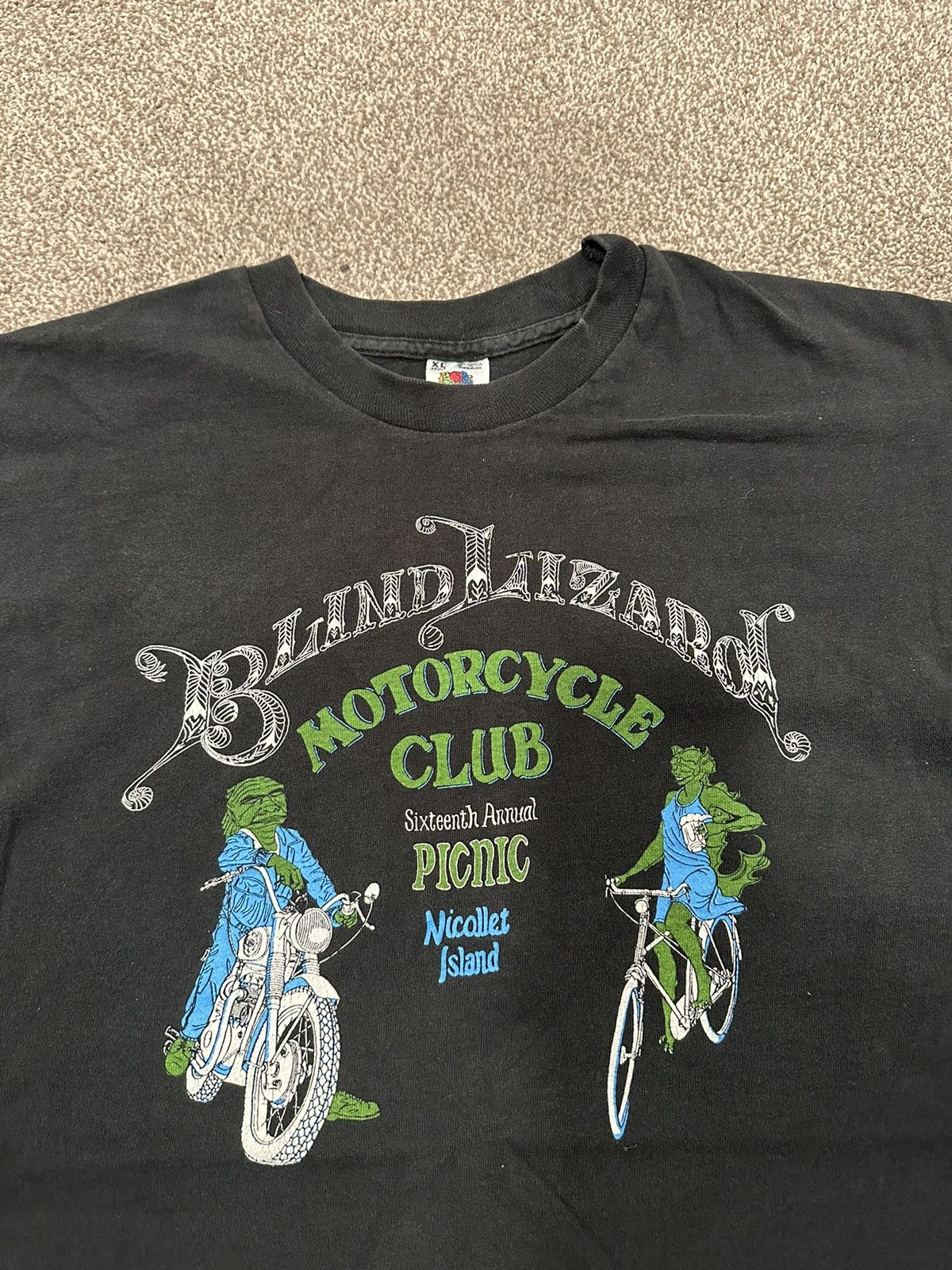 Harley Davidson × Vintage Vintage Blind Lizard Motorcycles Tee Size US L / EU 52-54 / 3 - 4 Thumbnail