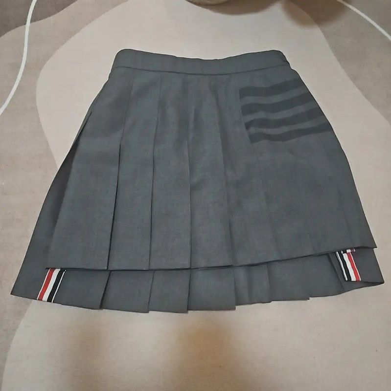 Thom Browne Gray Wool Short Skirt 0089