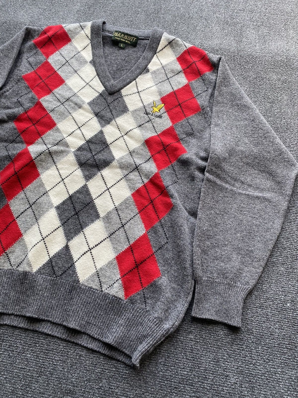 Lyle & Scott 🔥Lyle Scott Scotland New Wool Large V neck sweater Size US L / EU 52-54 / 3 - 2 Thumbnail