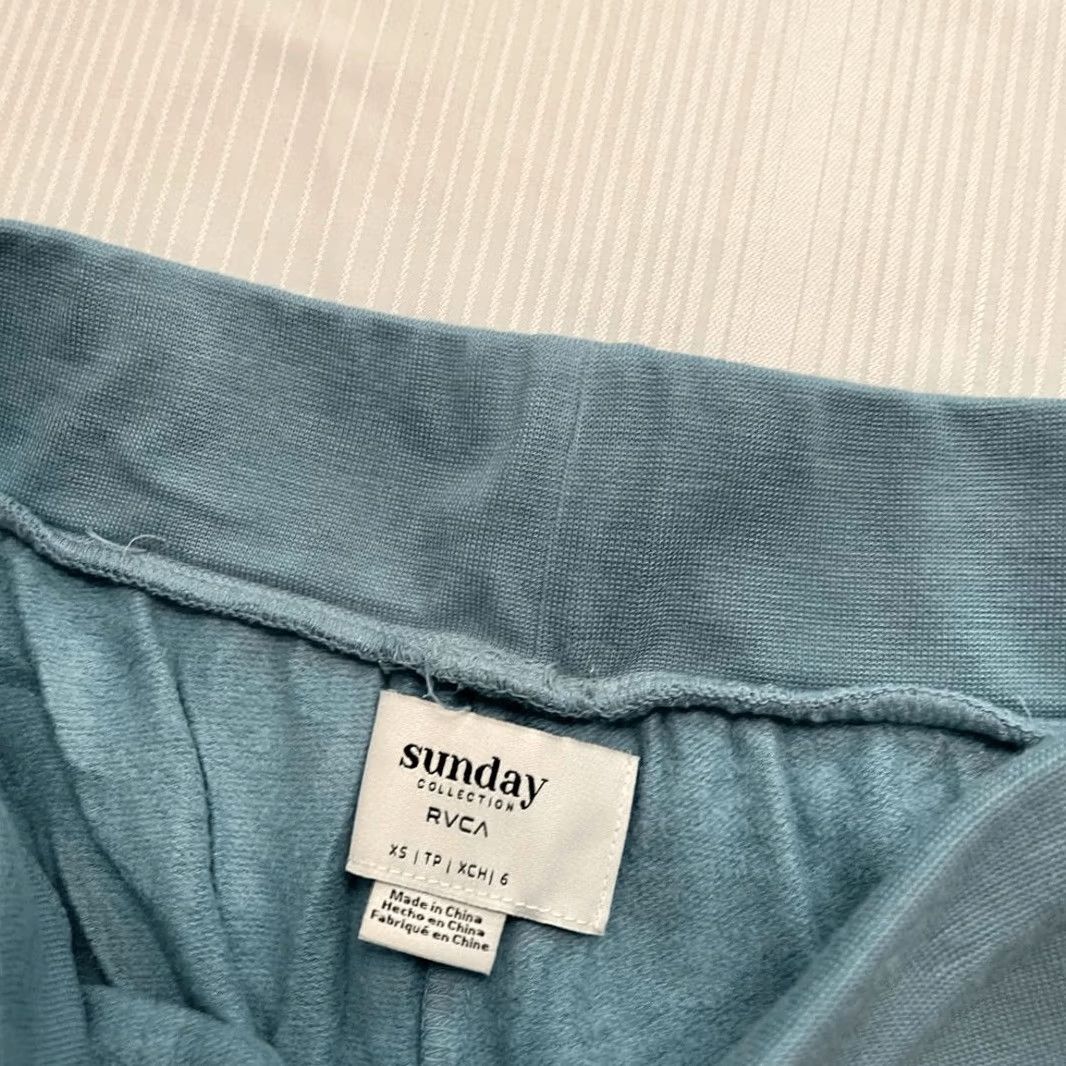 Rvca Pants Women Xs Blue Fleece Downtown Dip Dye Sunday Collection New Activewear, Women's (Size 26) — image 3 of 6