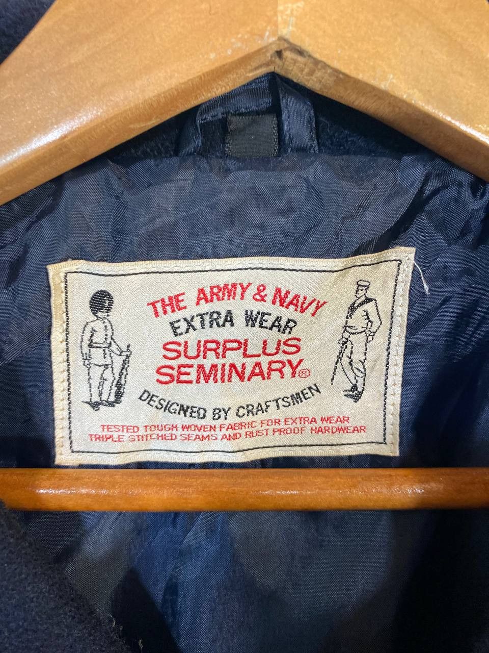Vintage surplus seminary army and navy extra wear wool jacket Size US L / EU 52-54 / 3 - 3 Thumbnail