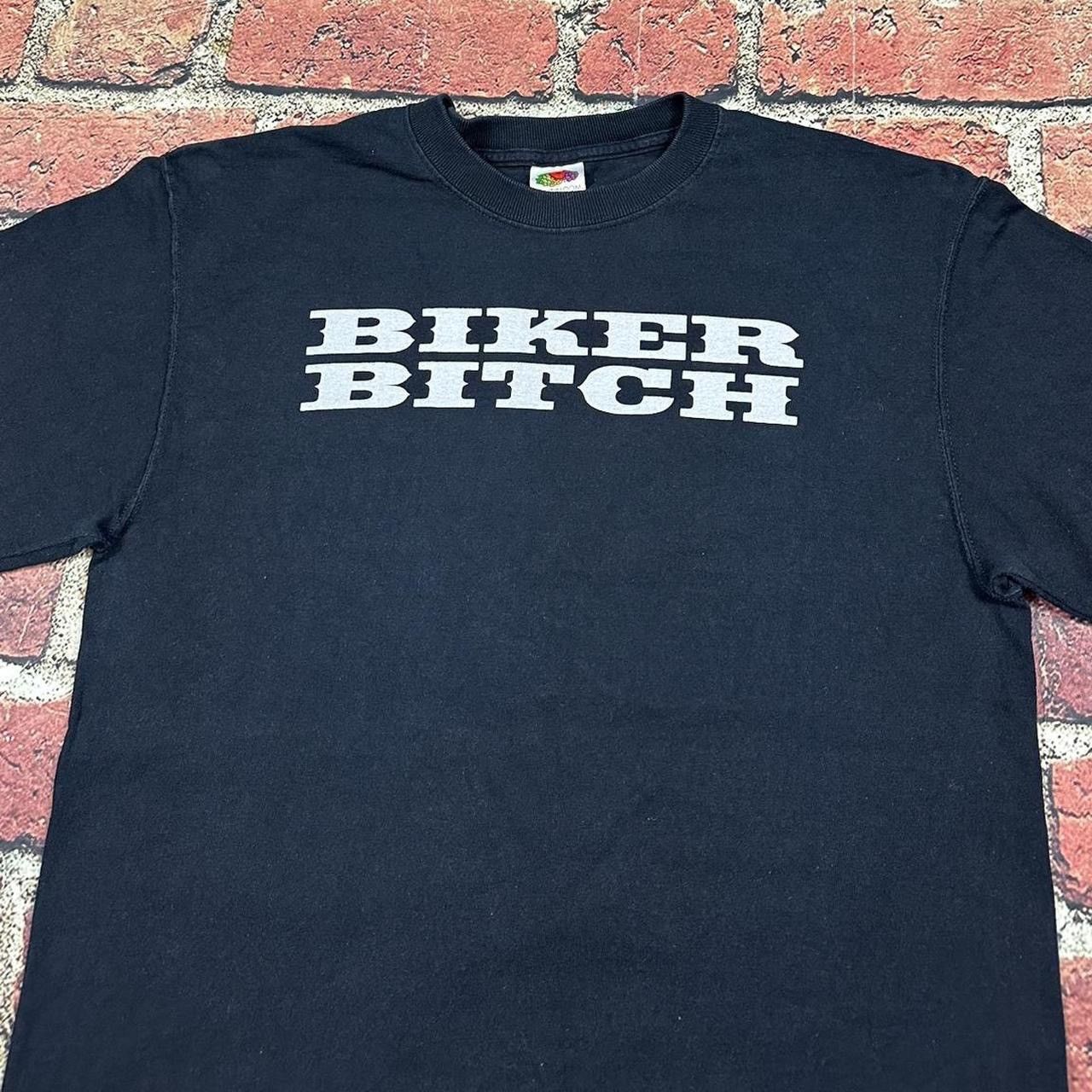 Fruit Of The Loom Y2K Vintage BIKER BITCH T Shirt Motorcycle Biker Funny Humor Size US M / EU 48-50 / 2 - 2 Thumbnail