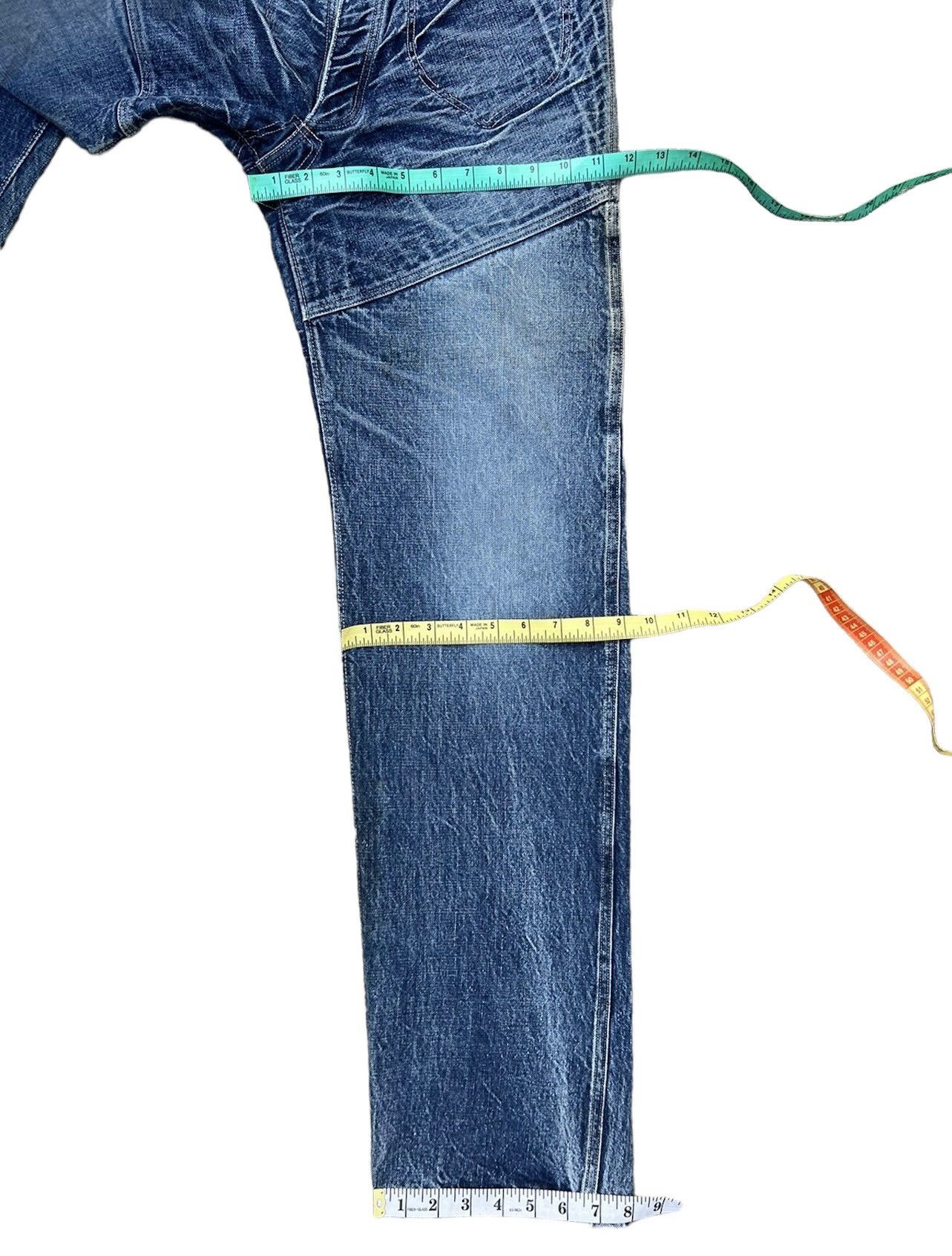 Heller's Cafe 1800s Inspire Warehouse Japan Fade Blue Denim Selvedge Jeans Size US 30 / EU 46 - 4 Thumbnail