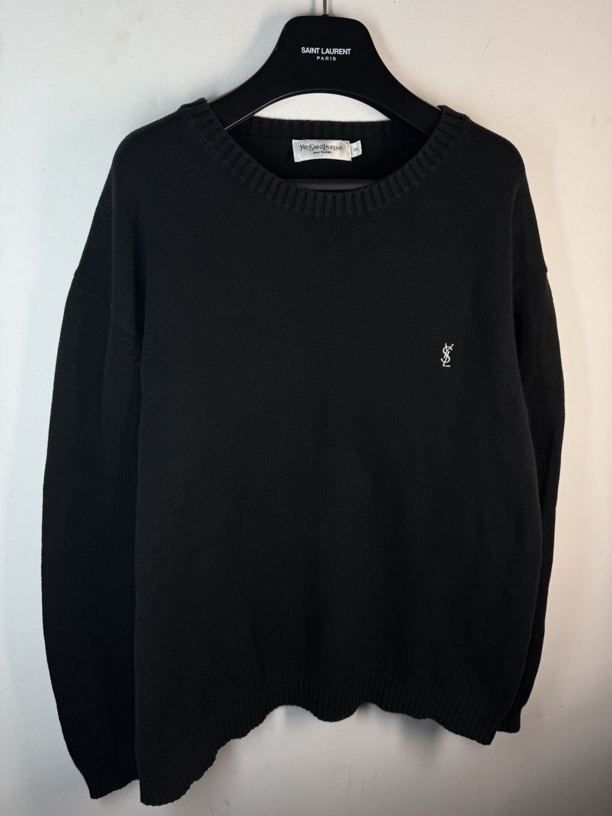 Yves Saint Laurent Black YSL Sweater Knit Yves Saint Laurent Sweater Size US XXL / EU 58 / 5 - 16 Thumbnail