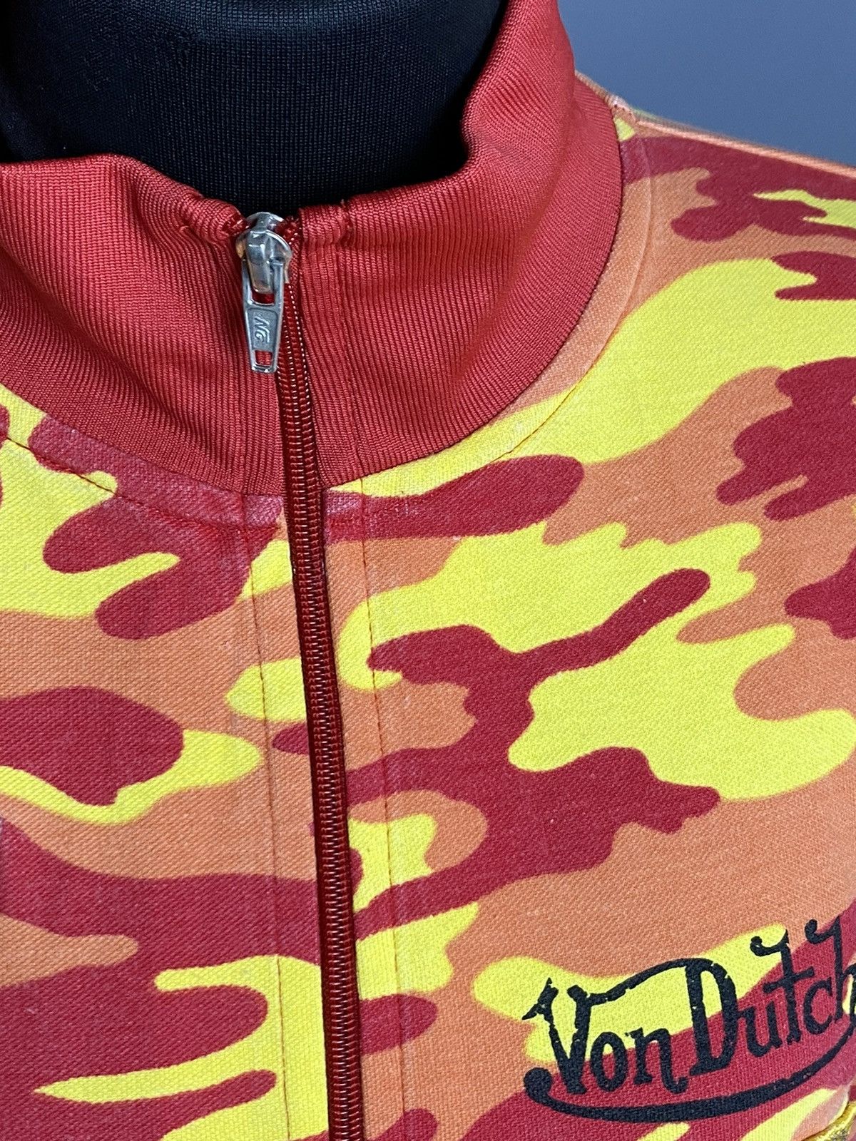 Vintage Women's Von Dutch VTG Camo Zip Up Patches Sweatshirt Size M Size M / US 6-8 / IT 42-44 - 5 Thumbnail