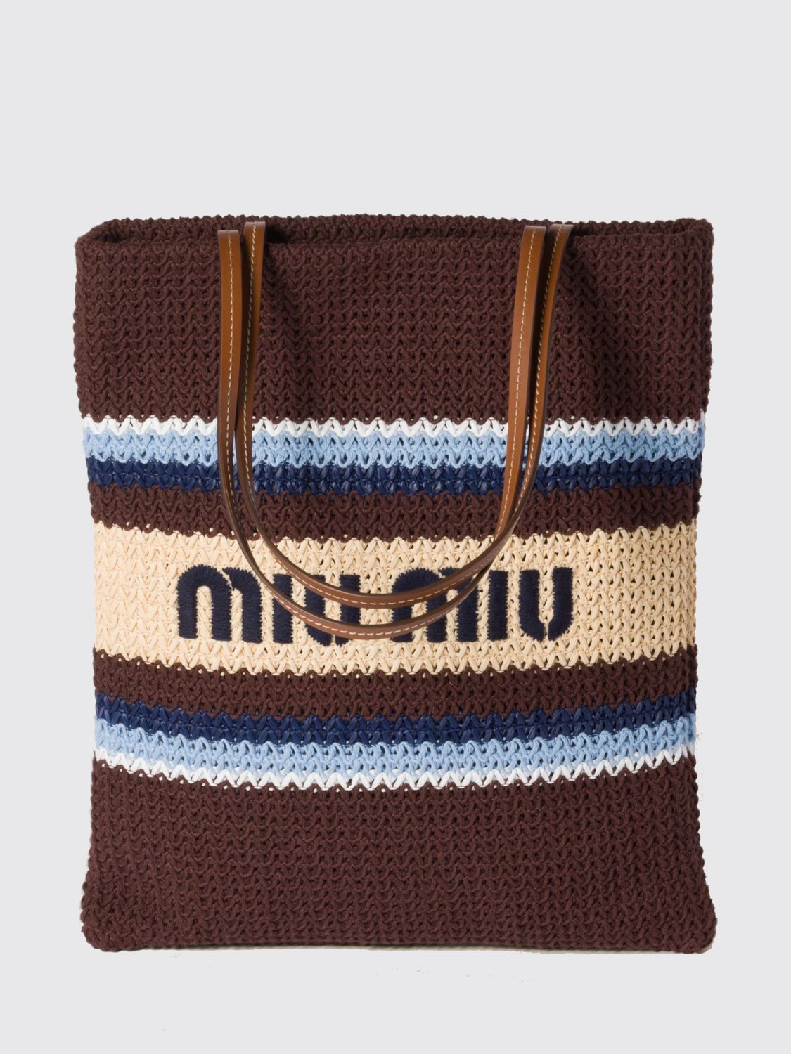 Miu Miu Miu Miu Tote Bag Woman Cocoa Size ONE SIZE - 1 Preview