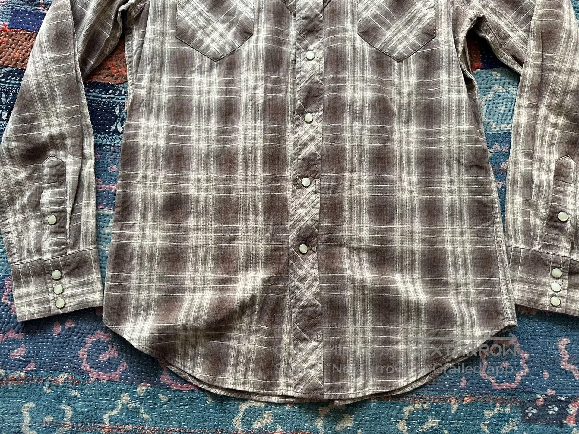 RRL Ralph Lauren rrl western plaid long sleeve shirt. Size US M / EU 48-50 / 2 - 4 Thumbnail