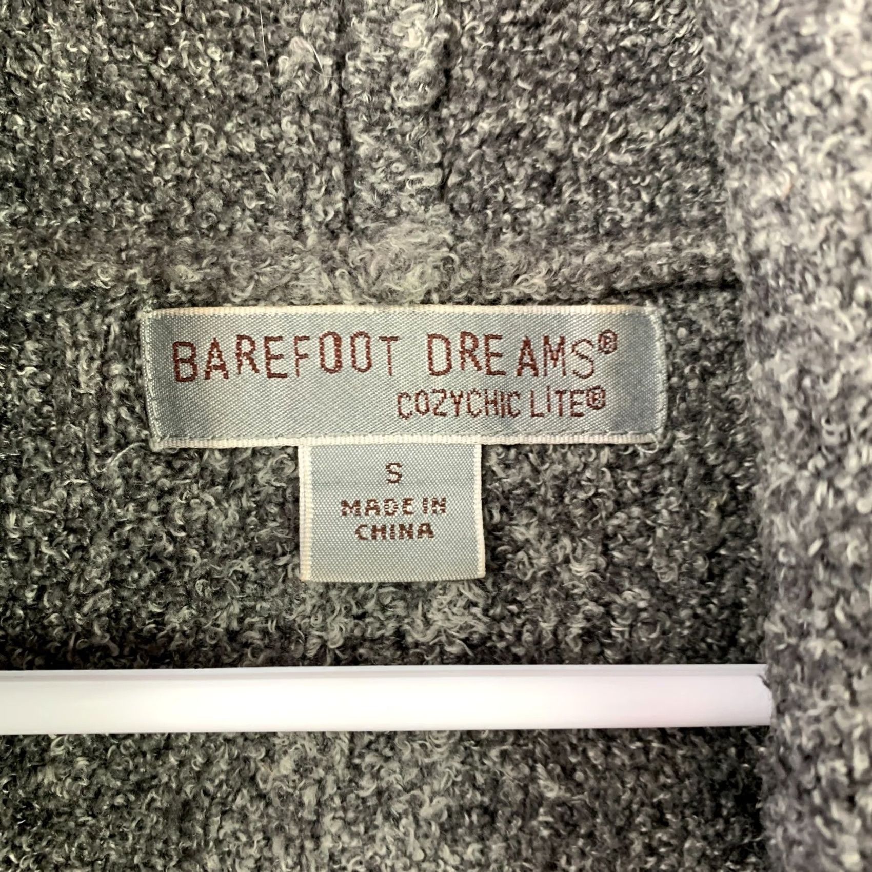Vintage Barefoot Dreams Cardigan | Lightweight Open Front Knit | Dark Gray | Small | Women | Fall Winter Spring | Regular Fit Size S / US 4 / IT 40 - 4 Thumbnail