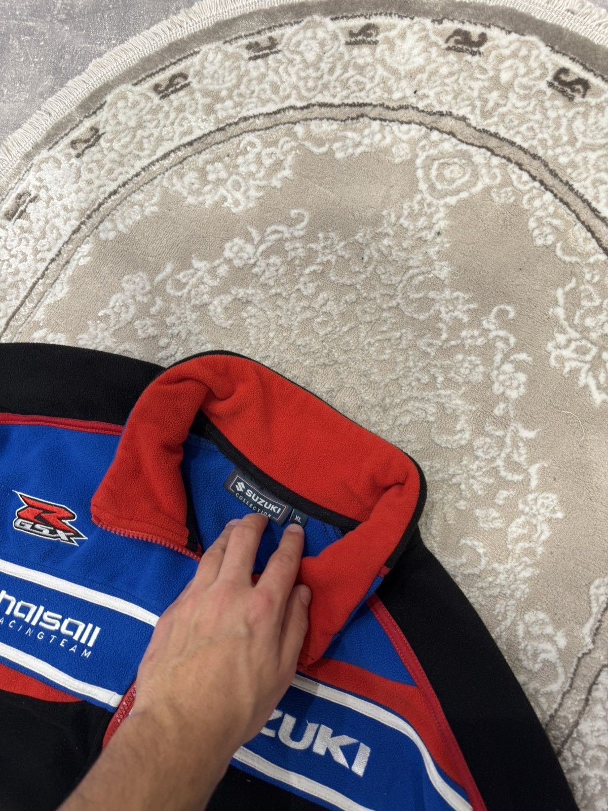 Vintage Suzuki fleece big logo racing jacket merch vintag sweatshirt Size US XL / EU 56 / 4 - 5 Thumbnail