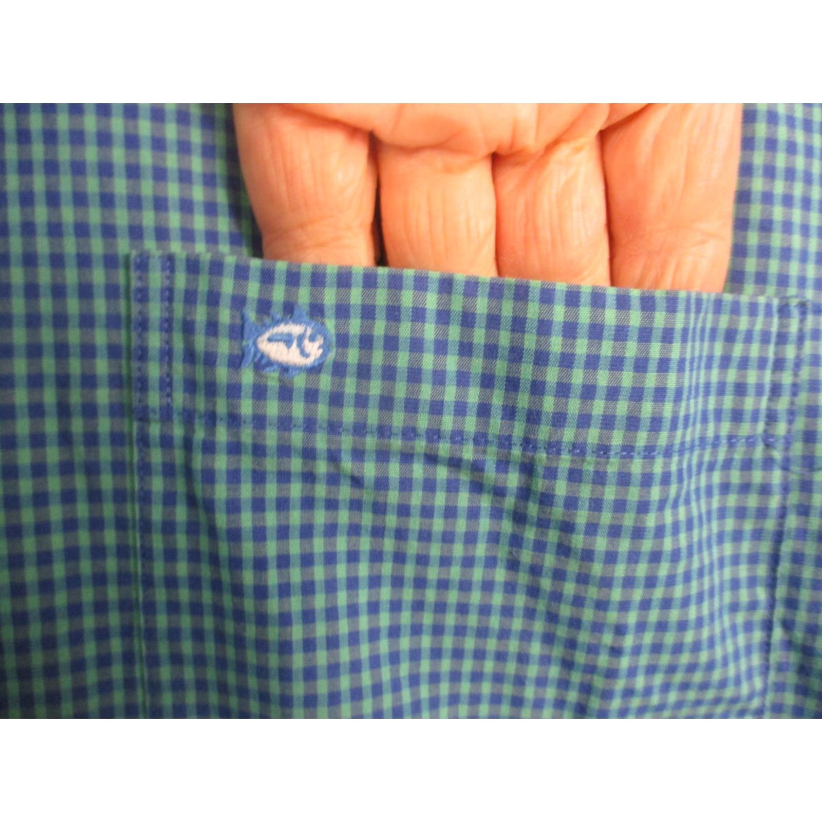 Southern Tide Southern Tide Shirt Mens XL Blue Green Gingham Button Down Skipjack Long Sleeve Size US XL / EU 56 / 4 - 3 Thumbnail