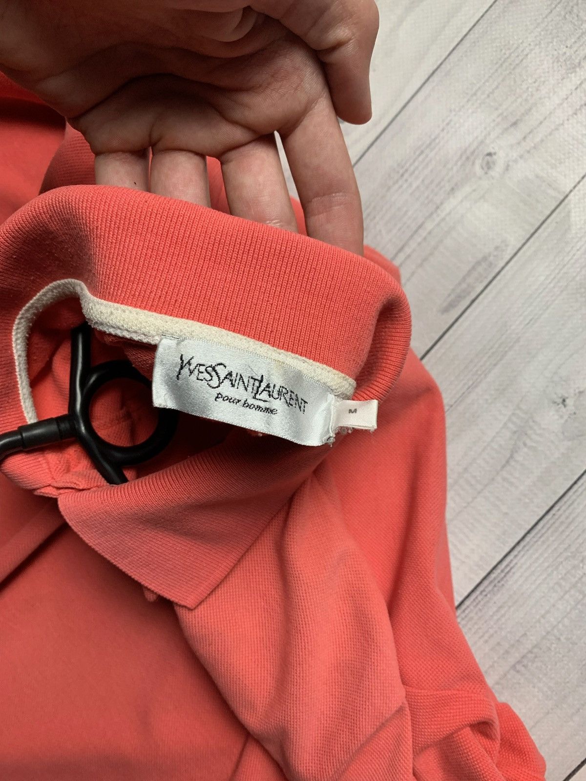 Vintage × Yves Saint Laurent Vintage Yves Saint Laurent polo pink peach size M logo Size US M / EU 48-50 / 2 - 4 Thumbnail