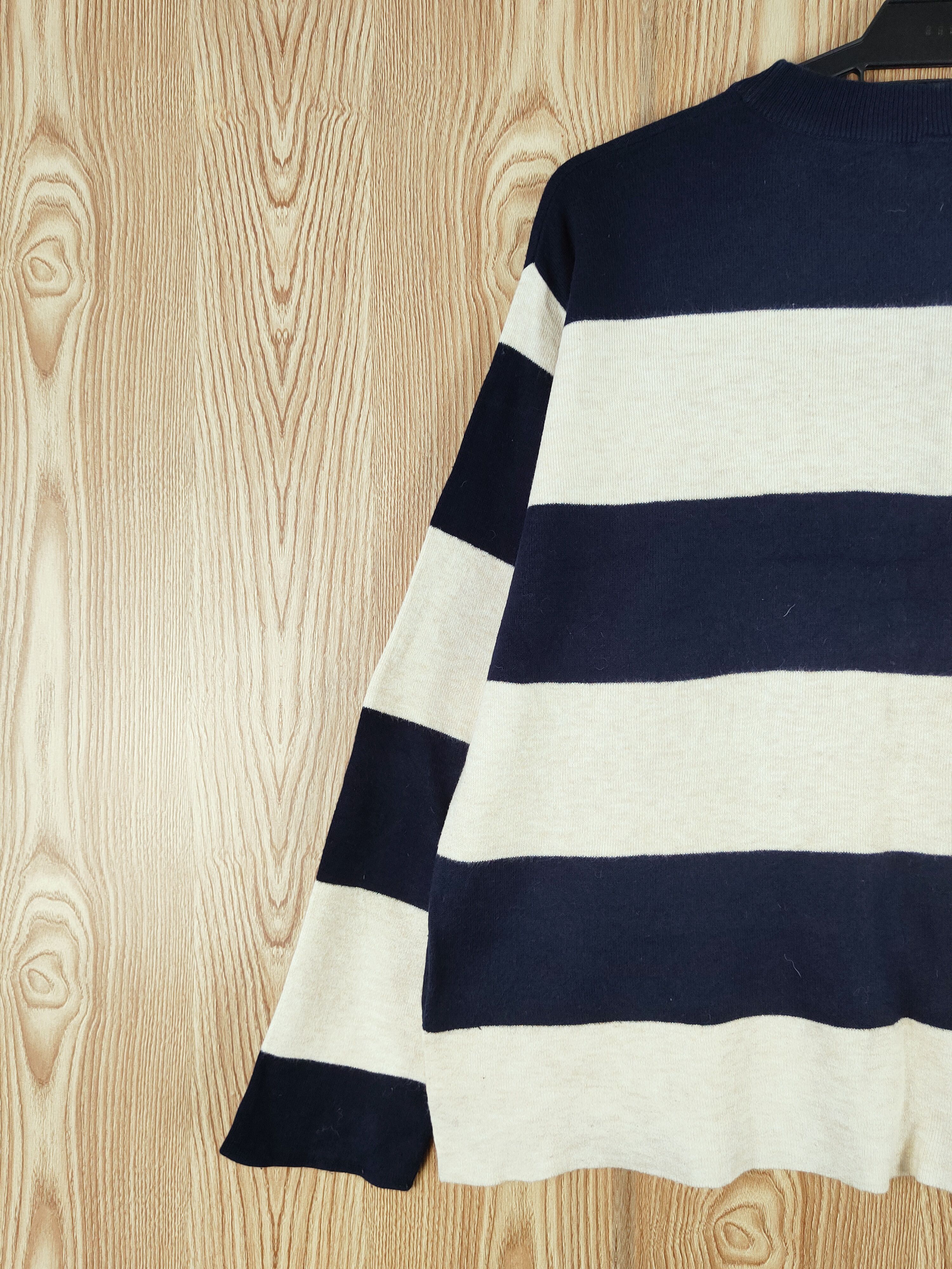 Homespun Knitwear Japane stripe Navy Knitwear sweatshirt #W347 Size L / US 10 / IT 46 - 8 Thumbnail