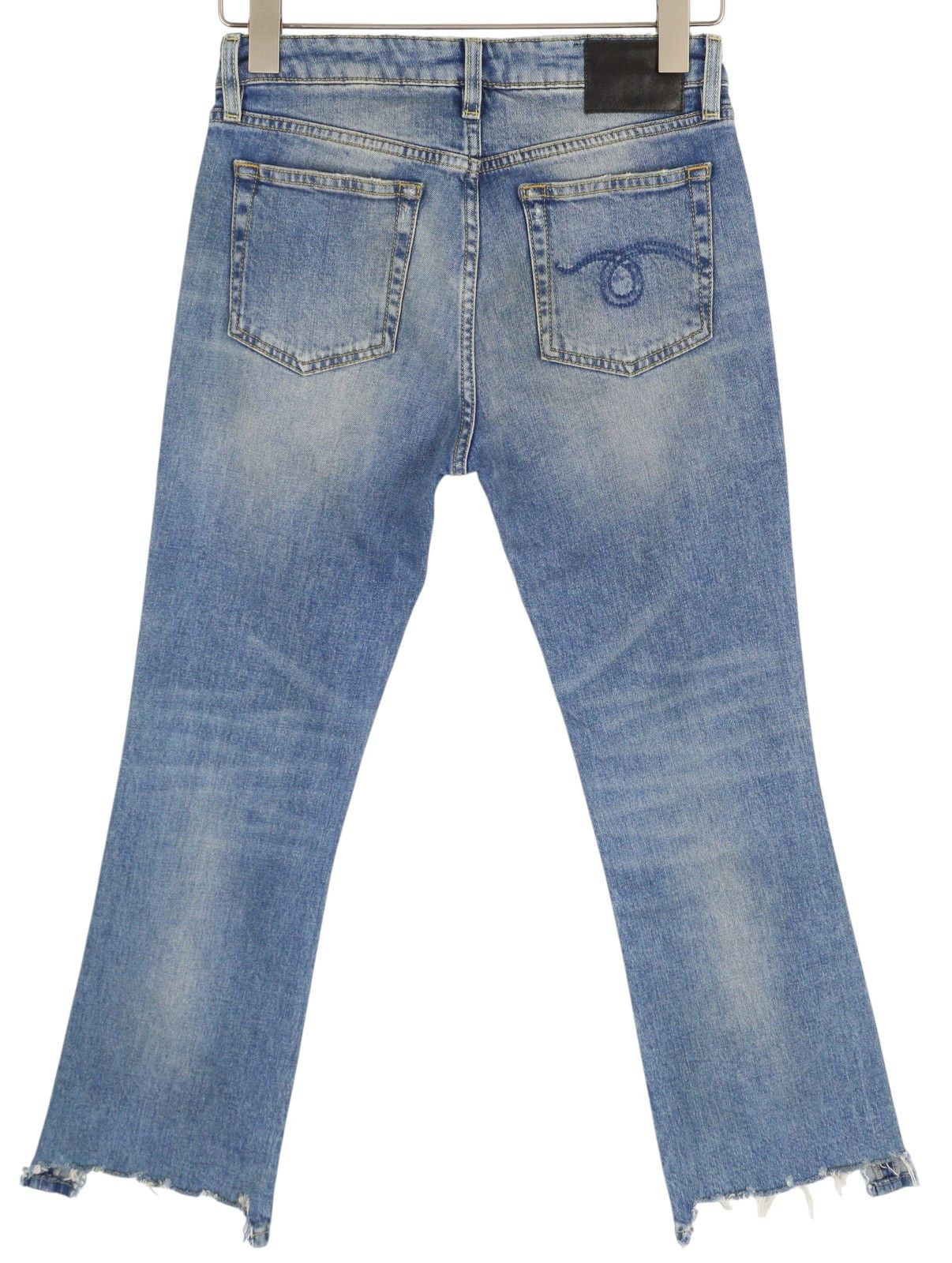 R13 KICK 27 Washed Blue Distress Jasper Stretch Jeans 84442 Size 27" / US 4 / IT 40 - 2 Thumbnail