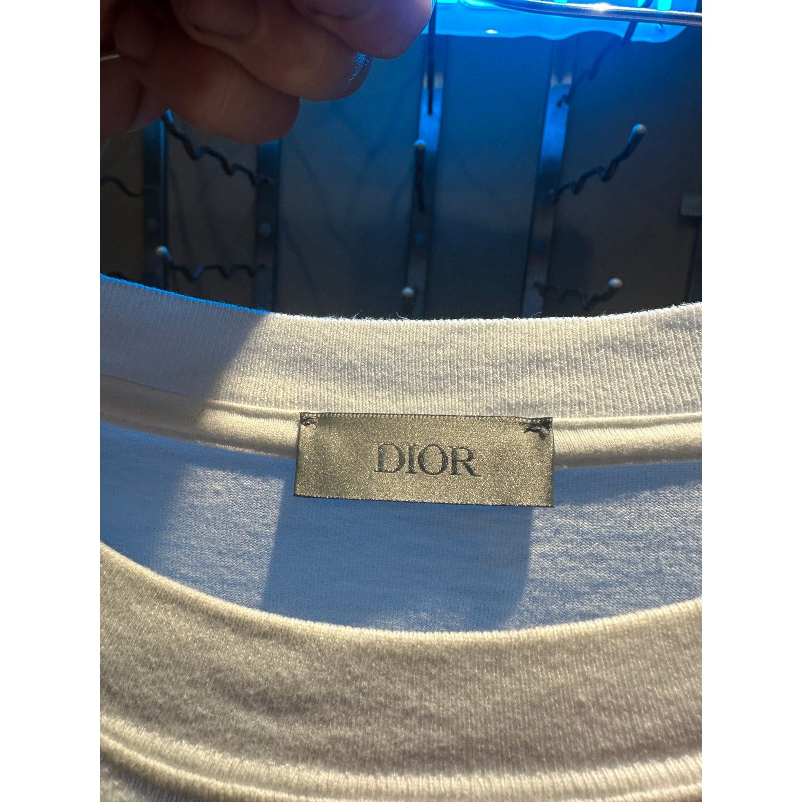 Dior Size Medium - Christian Dior 1947 White Grey Embroidered Tee Size US M / EU 48-50 / 2 - 6 Thumbnail